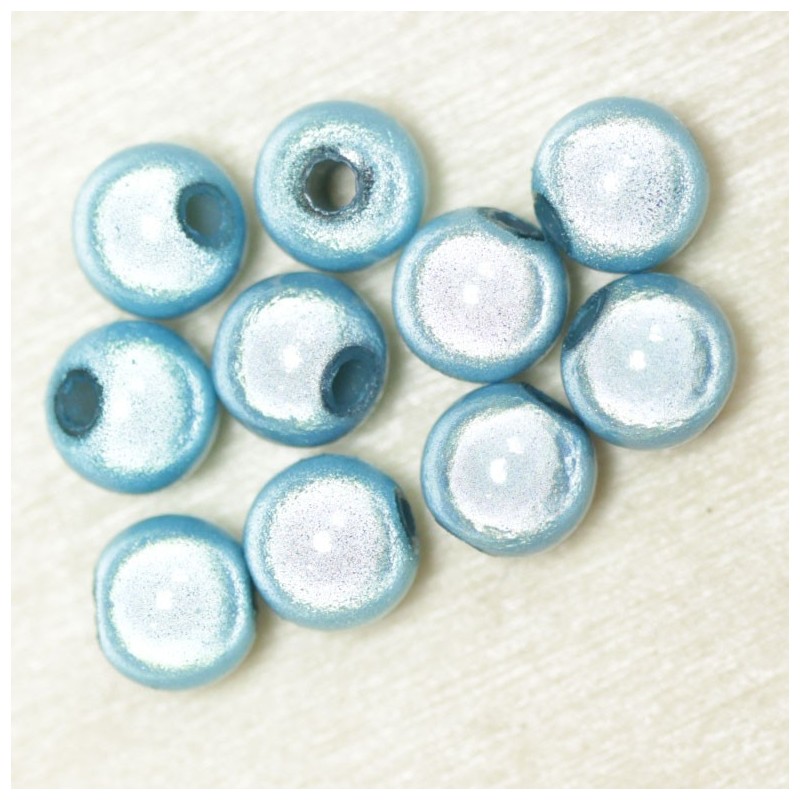 Perles Magiques Rondes 6mm - Lot de 10 Perles - Bleu Turquoise