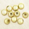 Perles Magiques Rondes 6mm - Lot de 10 Perles - Jaune Doré