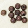 Perles Magiques Rondes 6mm - Lot de 10 Perles - Marron