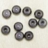 Perles Magiques Rondes 6mm - Lot de 10 Perles - Noir Gris