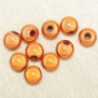Perles Magiques Rondes 6mm - Lot de 10 Perles - Orange