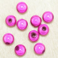 Perles Magiques Rondes 6mm - Lot de 10 Perles - Rose Fuchsia