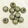 Perles Magiques Rondes 6mm - Lot de 10 Perles - Vert Kaki