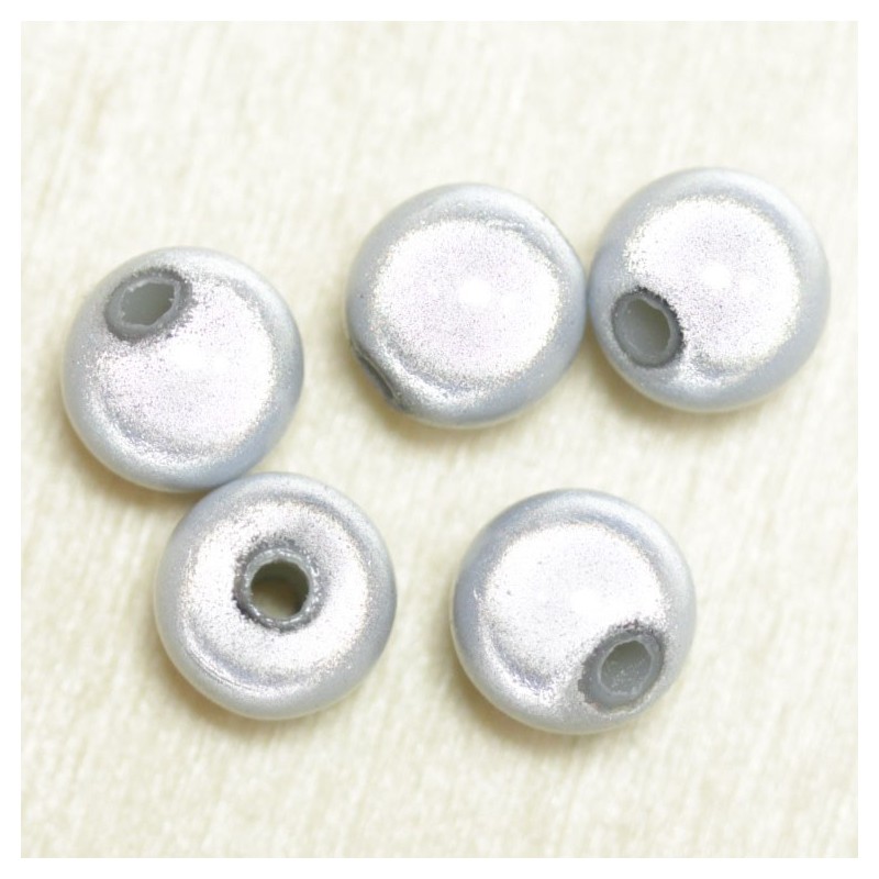 Perles Magiques Rondes 8mm - Lot de 5 Perles - Argenté