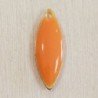 Sequin Emaillé en résine époxy navette 20x8mm - Orange clair