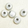 Perles Magiques Rondes 8mm - Lot de 5 Perles - Blanc