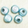 Perles Magiques Rondes 8mm - Lot de 5 Perles - Bleu Turquoise