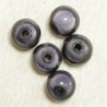 Perles Magiques Rondes 8mm - Lot de 5 Perles - Noir Gris