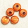 Perles Magiques Rondes 8mm - Lot de 5 Perles - Orange