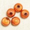 Perles Magiques Rondes 8mm - Lot de 5 Perles - Orange
