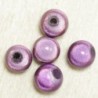 Perles Magiques Rondes 8mm - Lot de 5 Perles - Violet