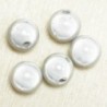 Perles Magiques Rondes 10mm - Lot de 5 Perles - Blanc