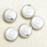 Perles Magiques Rondes 10mm - Lot de 5 Perles - Blanc