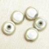 Perles Magiques Rondes 10mm - Lot de 5 Perles - Ivoire
