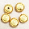 Perles Magiques Rondes 14mm - Lot de 5 Perles - Jaune Doré
