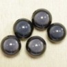 Perles Magiques Rondes 14mm - Lot de 5 Perles - Noir Gris