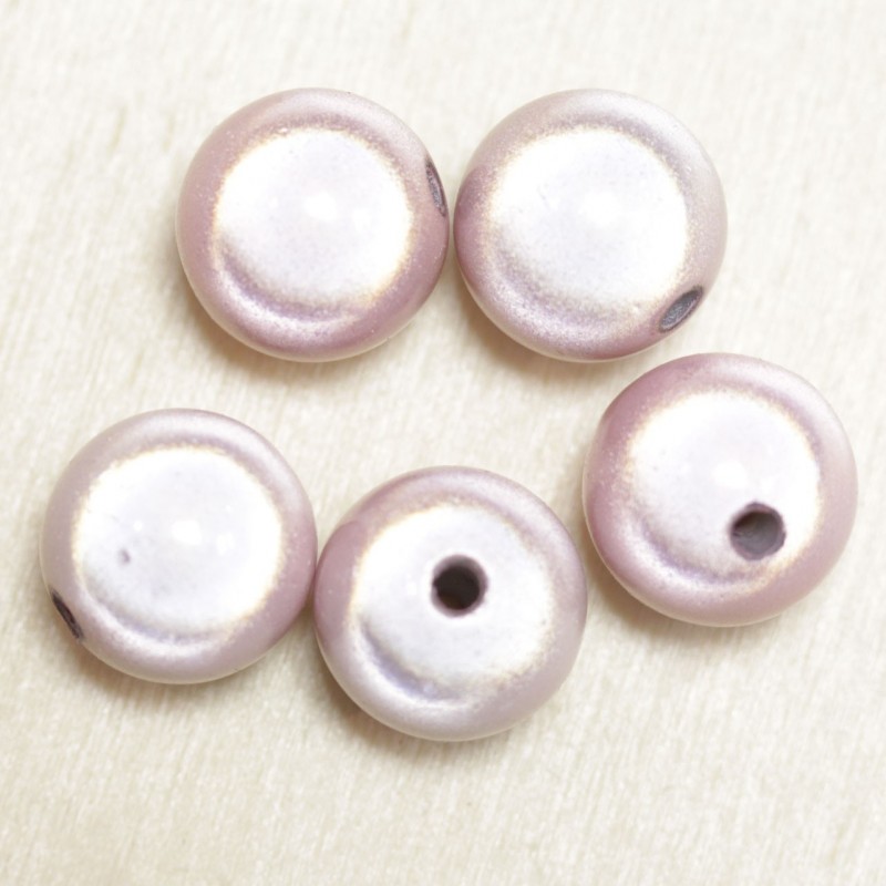 Perles Magiques Rondes 14mm - Lot de 5 Perles - Rose Clair