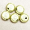 Perles Magiques Rondes 14mm - Lot de 5 Perles - Vert Citron