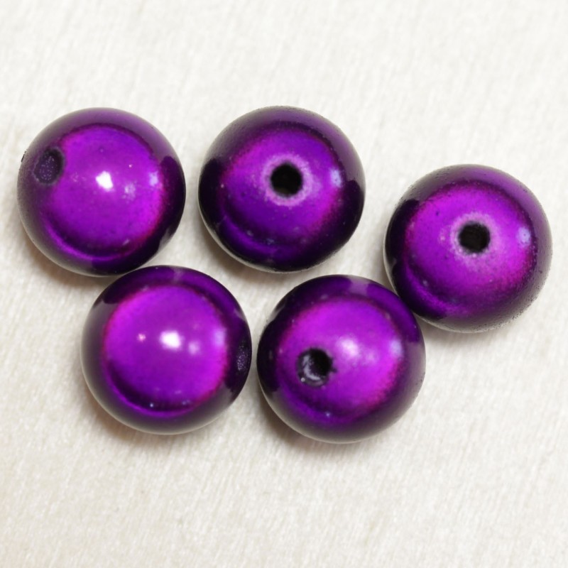 Perles Magiques Rondes 14mm - Lot de 5 Perles - Argenté