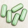 Perles Magiques Cylindres 16x7mm - Lot de 5 Perles - Vert