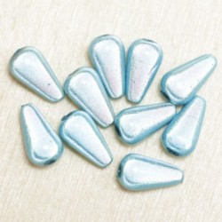 Perles Magiques Gouttes 10x6mm - Lot de 10 Perles - Bleu Turquoise