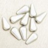 Perles Magiques Gouttes 10x6mm - Lot de 10 Perles - Ivoire