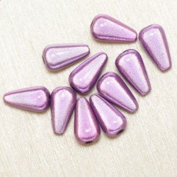 Perles Magiques Gouttes 10x6mm - Lot de 10 Perles - Violet