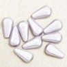 Perles Magiques Gouttes 10x6mm - Lot de 10 Perles - Violet Parme