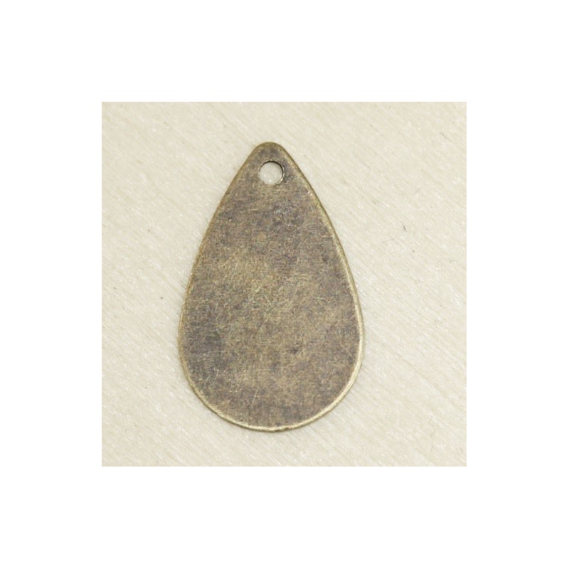 Sequin en métal - Goutte - 15x10mm - Bronze