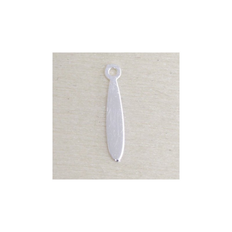 Sequin en métal - Larme - 14x3mm - Argenté