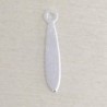 Sequin en métal - Larme - 14x3mm - Argenté