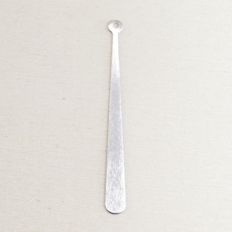 Sequin en métal - Larme - 38x4mm - Argenté