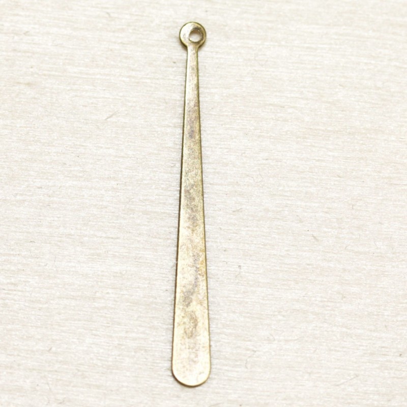 Sequin en métal - Larme - 38x4mm - Bronze