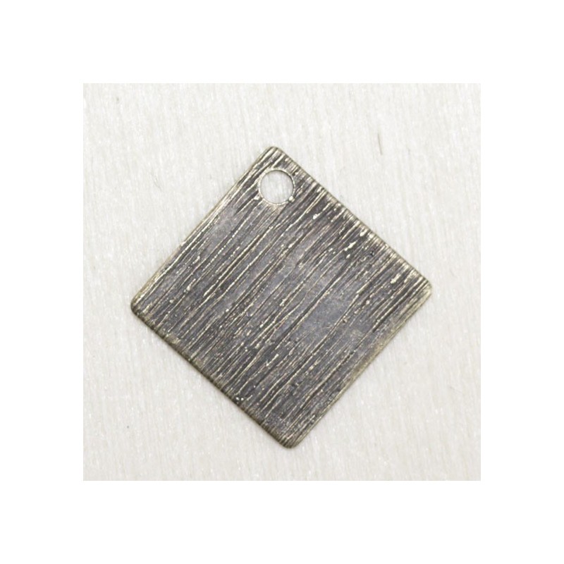 Sequin en métal - Losange - 13mm - Bronze strié