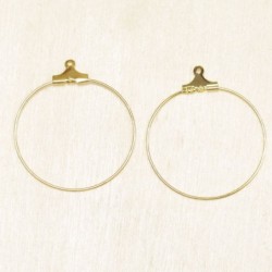 Boucles d'Oreilles Créoles 30mm - Doré - La Paire