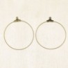 Boucles d'Oreilles Créoles 40mm - Bronze - La Paire