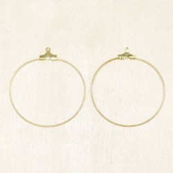 Boucles d'Oreilles Créoles 40mm - Doré - La Paire