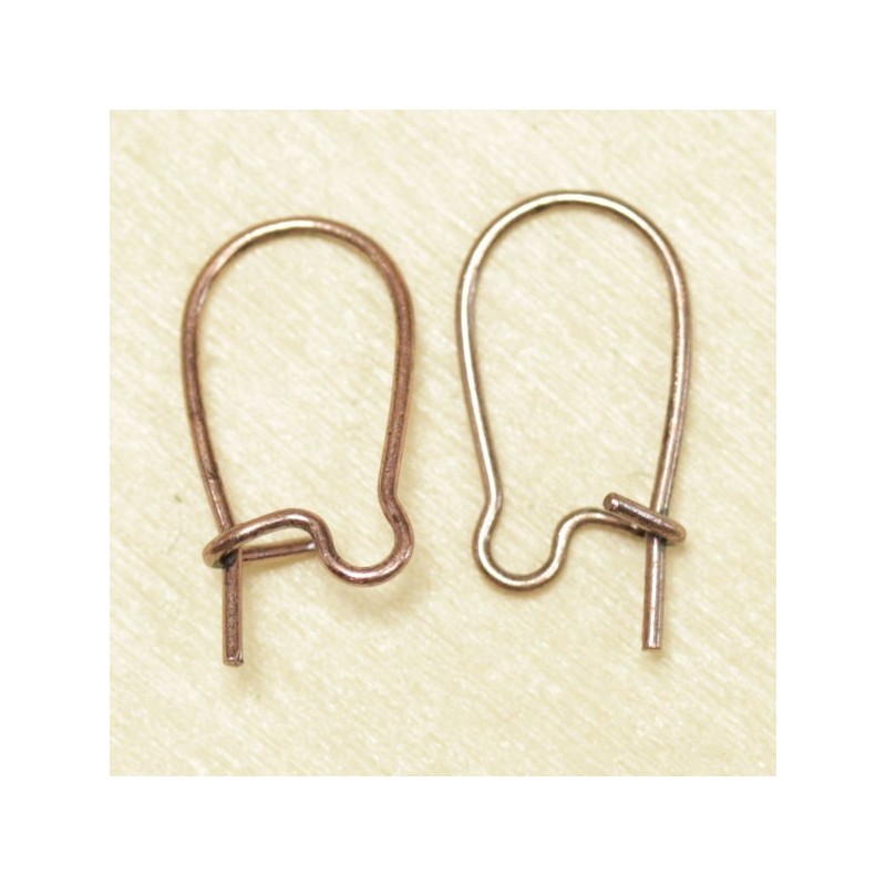 Boucles d'Oreilles Grandes Dormeuses 15mm - Cuivre - La Paire