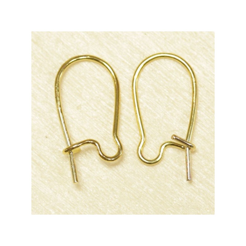 Boucles d'Oreilles Grandes Dormeuses 15mm - Doré - La Paire - LA PERLE DES  LOISIRS