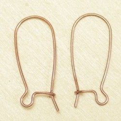 Boucles d'Oreilles Grandes Dormeuses 25mm - Cuivre - La Paire