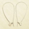 Boucles d'Oreilles Grandes Dormeuses 38mm - Argenté - La Paire