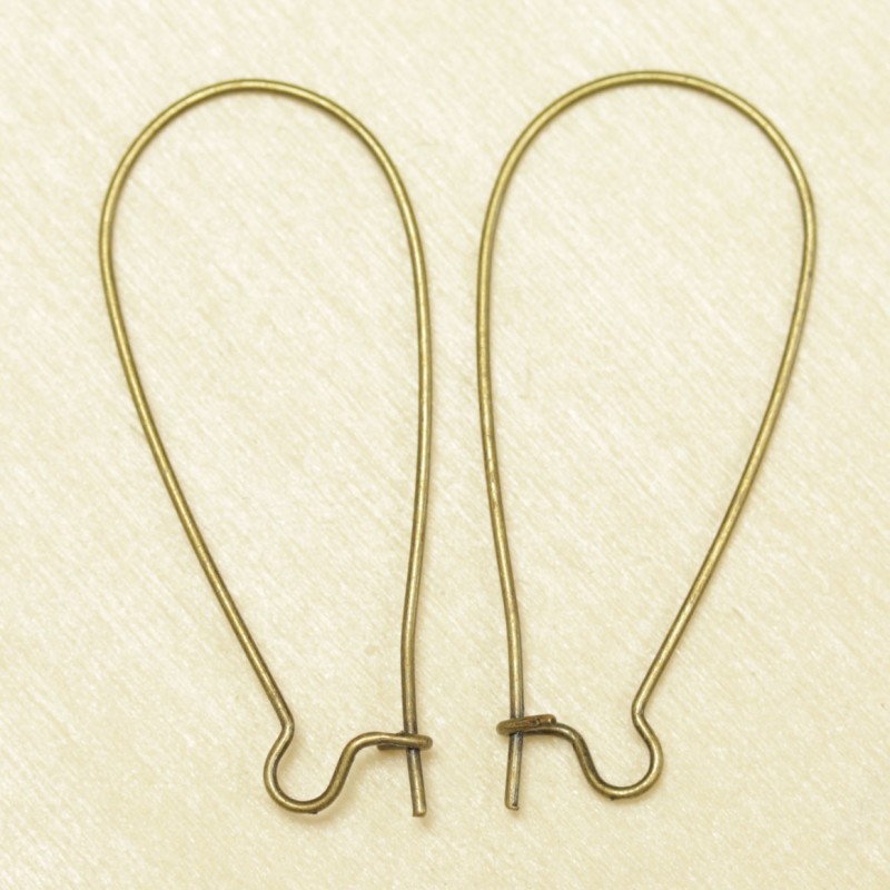 Boucles d'Oreilles Grandes Dormeuses 38mm - Bronze - La Paire