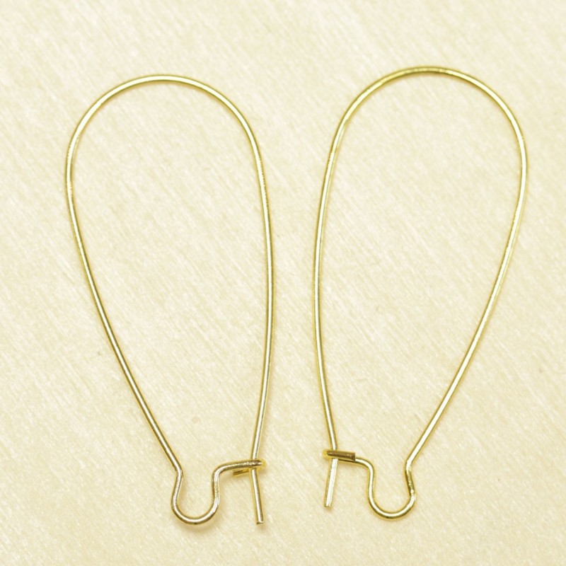 Boucles d'Oreilles Grandes Dormeuses 38mm - Doré - La Paire