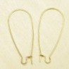 Boucles d'Oreilles Grandes Dormeuses 38mm - Doré - La Paire