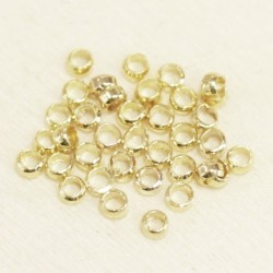 Perles à écraser 2mm  - Doré - Lot de 100