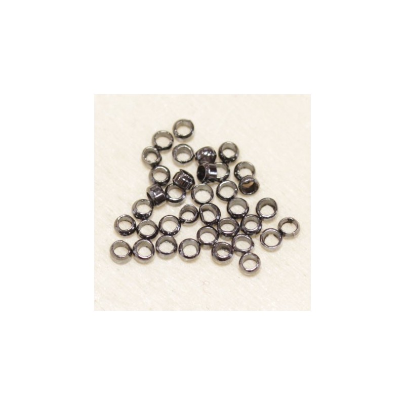 Perles à écraser 2mm  - Hématite - Lot de 100