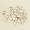 Perles à écraser 2,5mm  - Argenté - Lot de 20