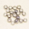 Perles à écraser 2,5mm  - Argenté Foncé - Lot de 20