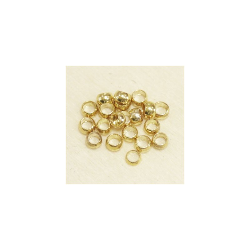 Perles à écraser 2,5mm  - Doré - Lot de 20