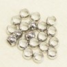 Perles à écraser 3mm  - Argenté Foncé - Lot de 20